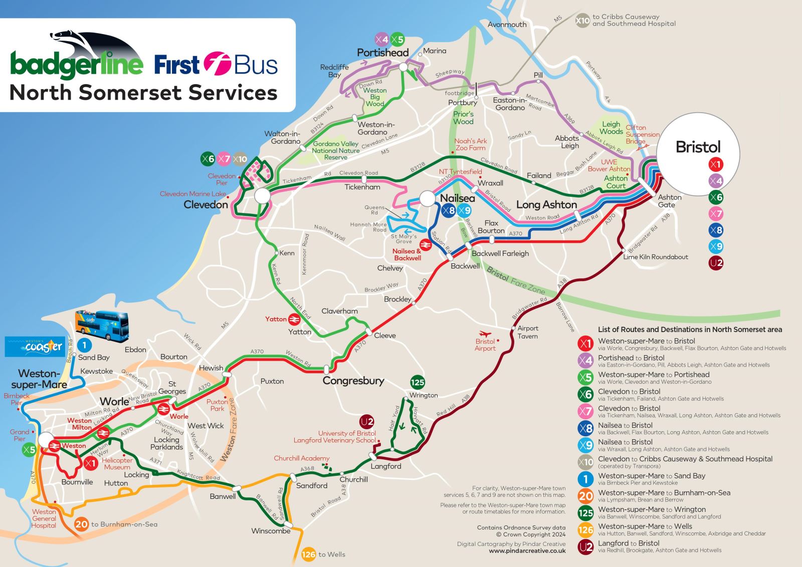 Map of Bus Routes